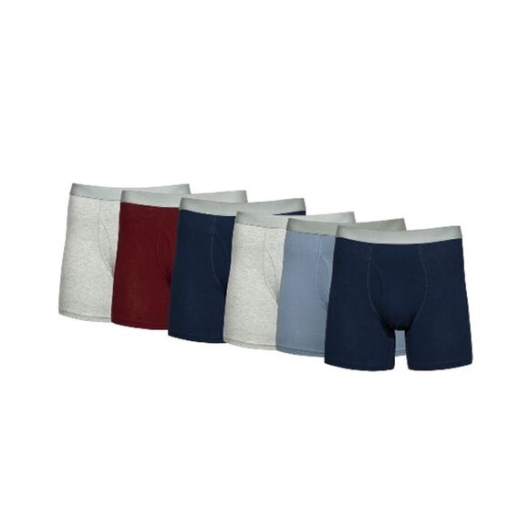 Men's Cotton Stretch Regular Leg Boxer Briefs Underwear 6-Pack Size S - Picture 3 of 6